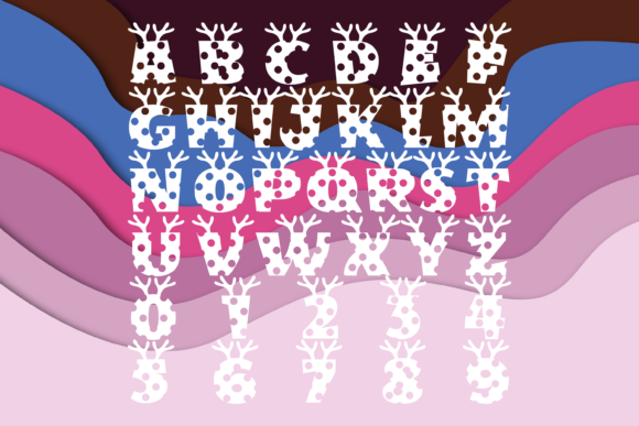 Polka Reindeer Font PNG with transparent background - Preview 2