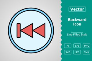 Vector Backward Filled Outline Icon Graphic by Muhammad Atiq · Creative ...