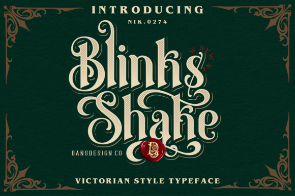 Preview specimen of Blinks Shake blackletter font