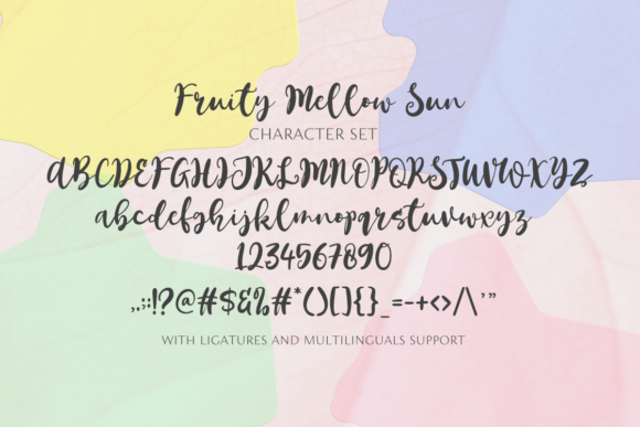 Fruity Mellow Sun Font PNG with transparent background - Preview 1