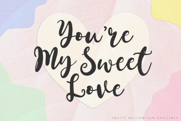 Fruity Mellow Sun Font PNG with transparent background - Preview 2