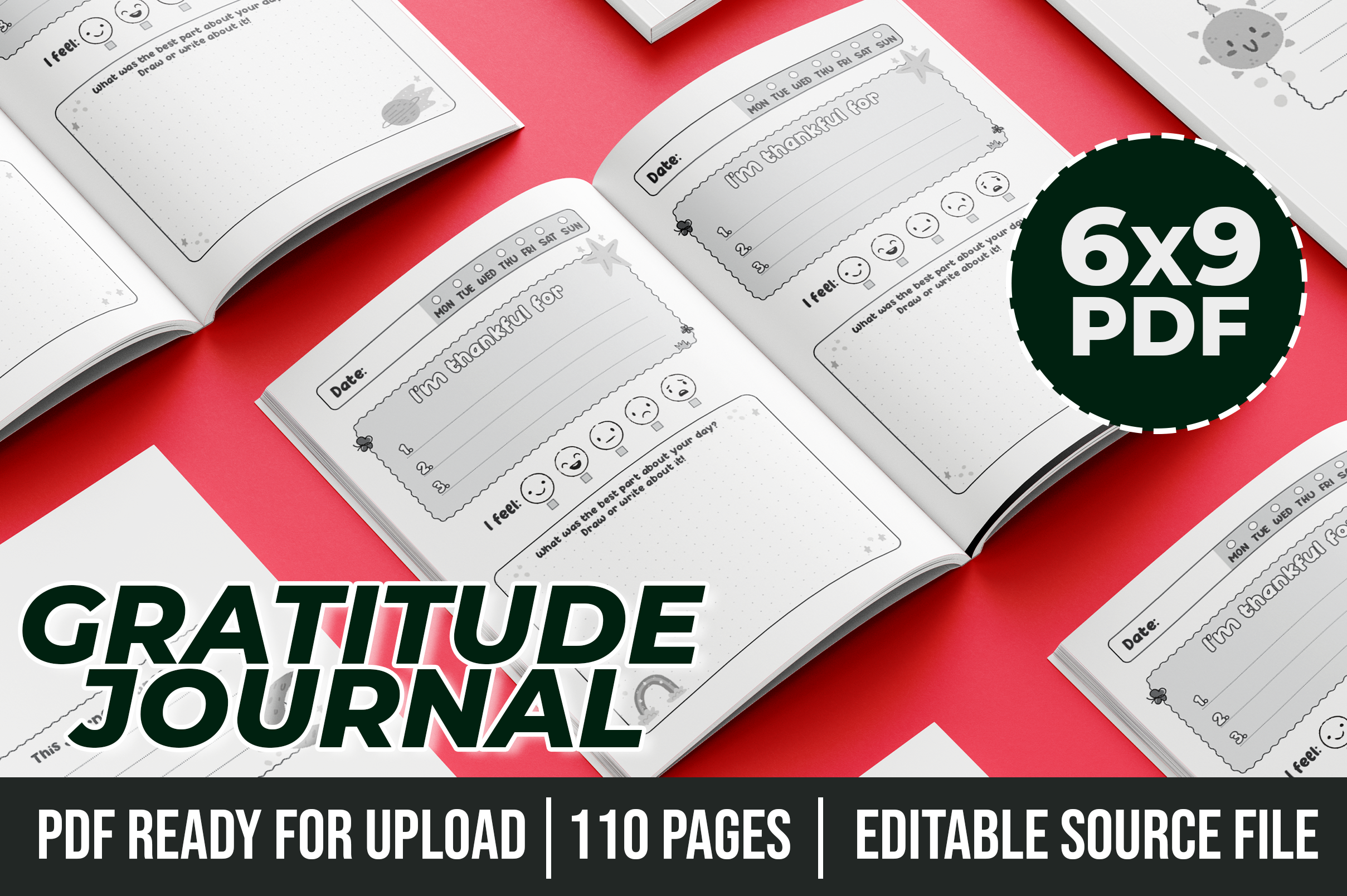 Gratitude Journal for Kids KDP Interior Graphic by Blueberry Interiors ...