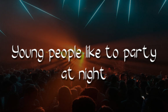 Night Club Font PNG with transparent background - Preview 1