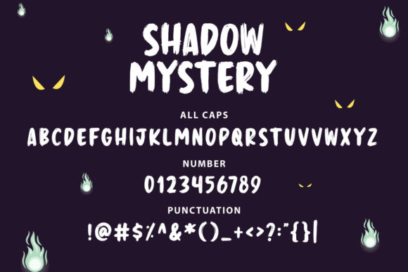 Shadow Mystery Font PNG with transparent background - Preview 2