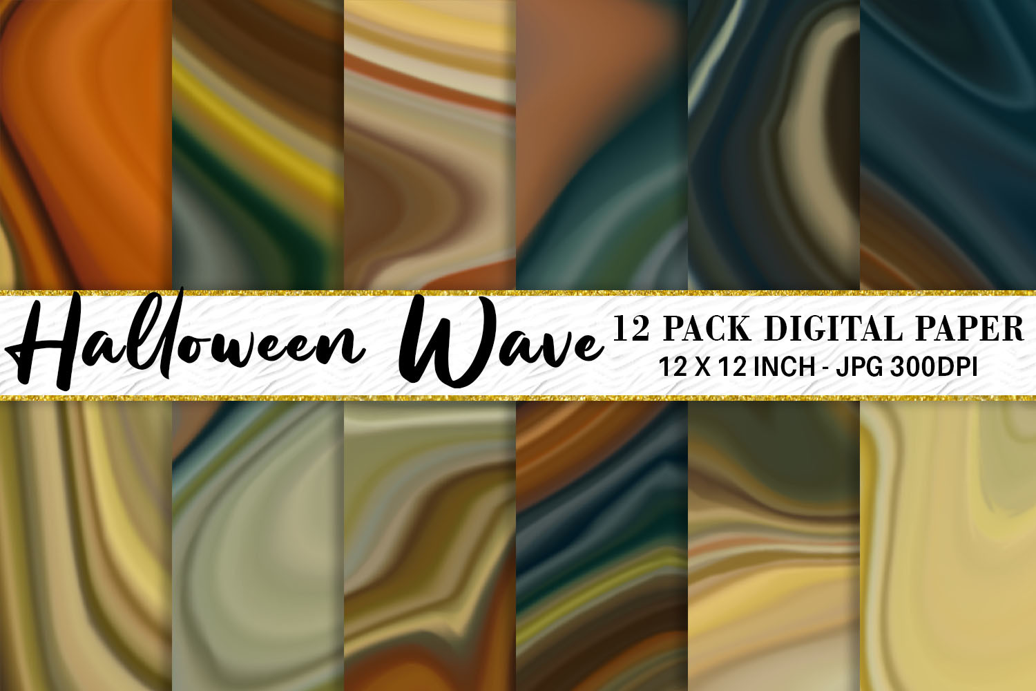 Wave Texture with Halloween Color Graphic by Artnoy · Creative Fabrica