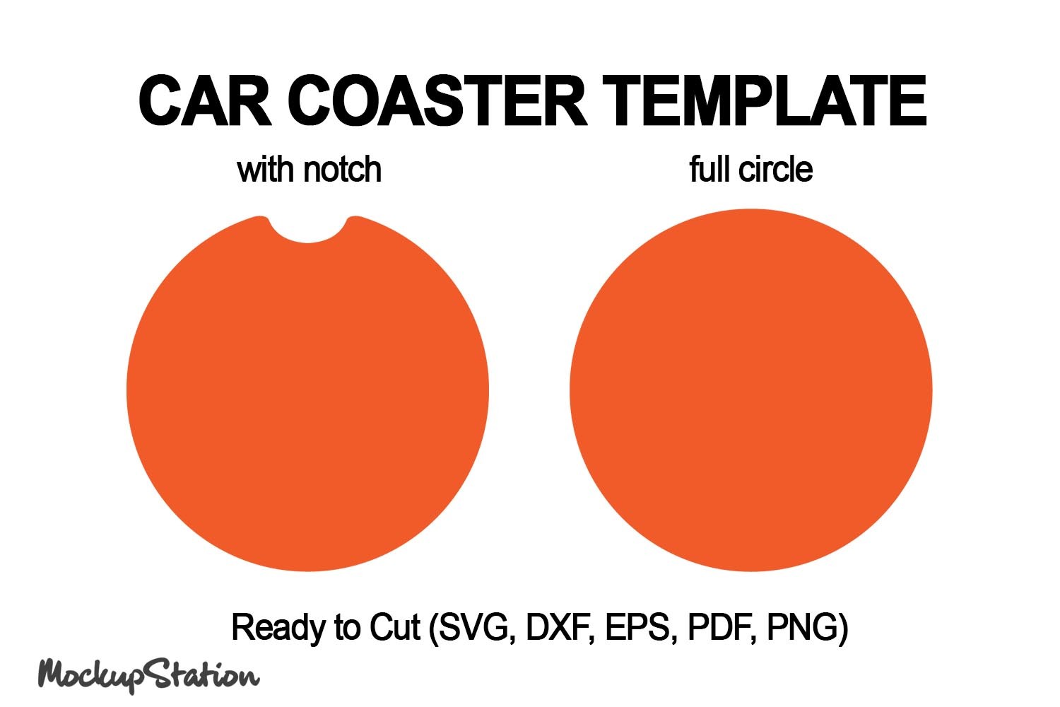 Car Coaster Template SVG, Circle DXF