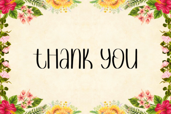 Beautiful Flower Font - Preview 4