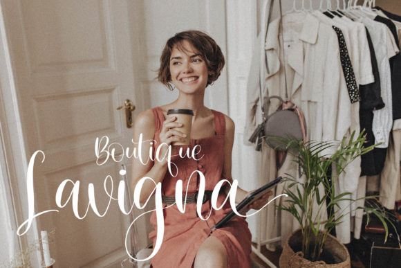 Beautiful Lativa Font PNG with transparent background - Preview 2
