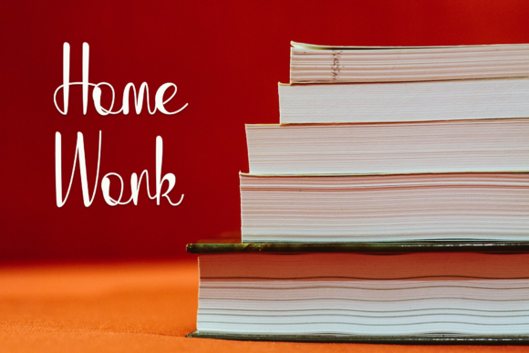 Beautifull Homework Font font preview - 2