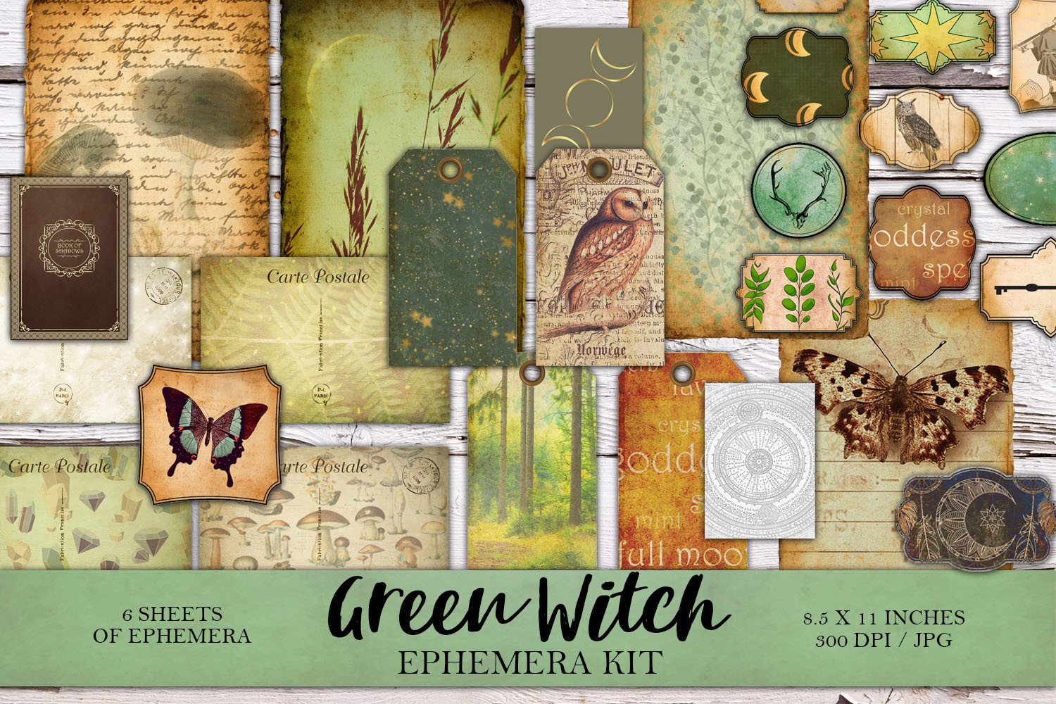 Green Witch Ephemera Kit