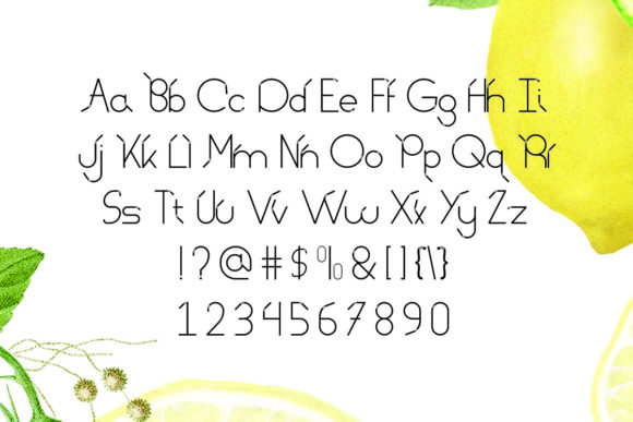 Lemon Straw Font PNG with transparent background - Preview 1