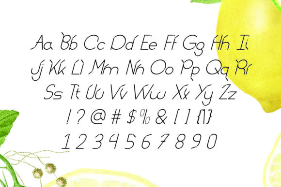 Lemon Straw Font PNG with transparent background - Preview 3