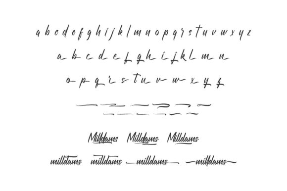 Milldams Font PNG with transparent background - Preview 6