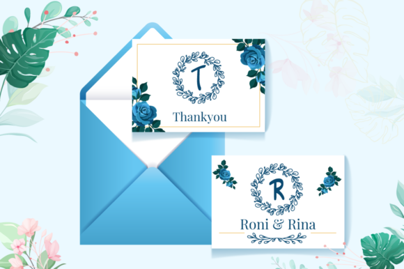 Siestha Monogram Font PNG with transparent background - Preview 1