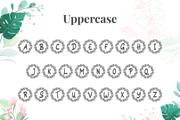 Siestha Monogram Font PNG with transparent background - Preview 3