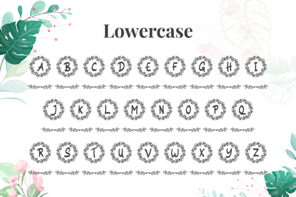 Siestha Monogram Font PNG with transparent background - Preview 4