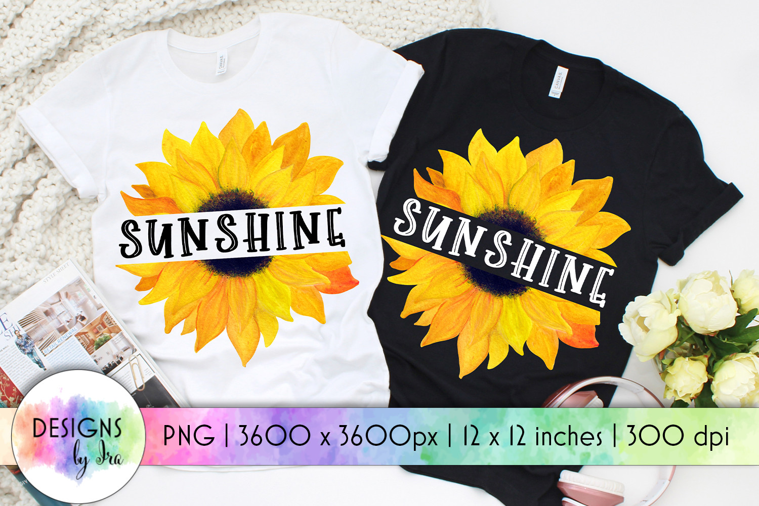 Sunshine Sublimation | Sunflower Print Graphic by Designs by Ira ...