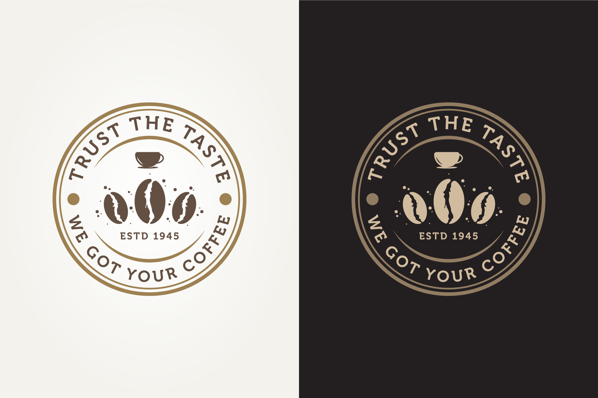 Set of Retro Coffee Emblem Logo