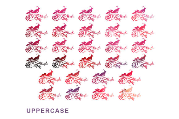 Bird Beauty Monogram Font - Preview 4