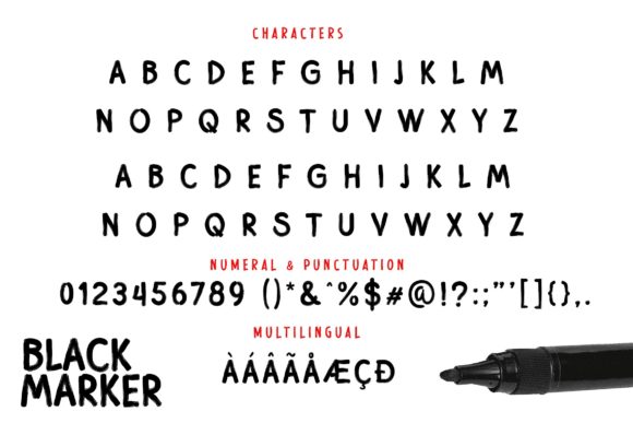 Black Marker Font - Preview 5