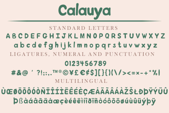 Calauya Font PNG with transparent background - Preview 1