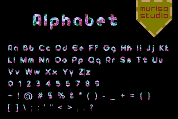 Colorfulsmoke Font PNG with transparent background - Preview 1