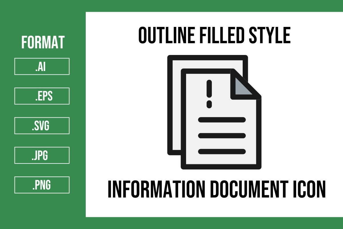 Information Document Outline Filled Icon Graphic by mhd.usman00 ...