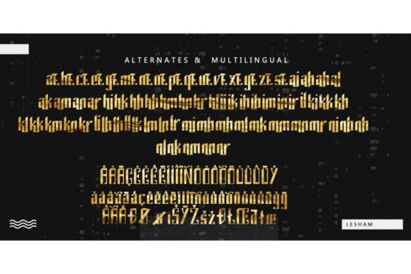 Lesham Font PNG with transparent background - Preview 1