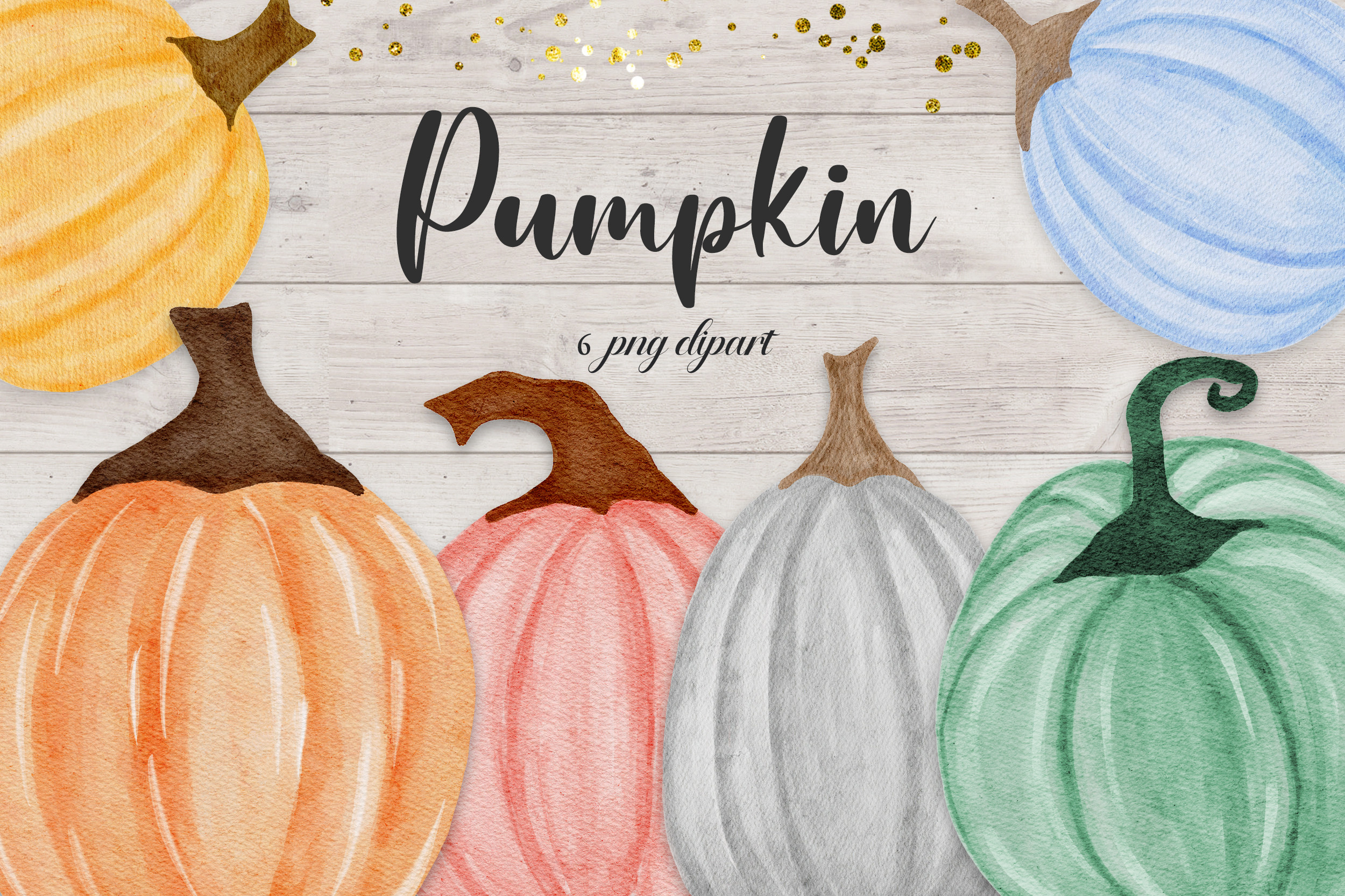Pumpkin Watercolor Clipart Graphic by PinkPearly · Creative Fabrica