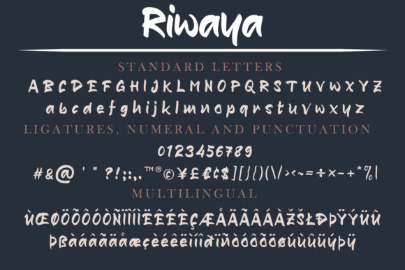 Riwaya Font PNG with transparent background - Preview 1