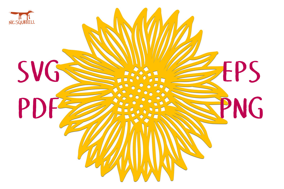 Sunshine Sunflower Papercut SVG Cut File Graphic by Nic Squirrell ...