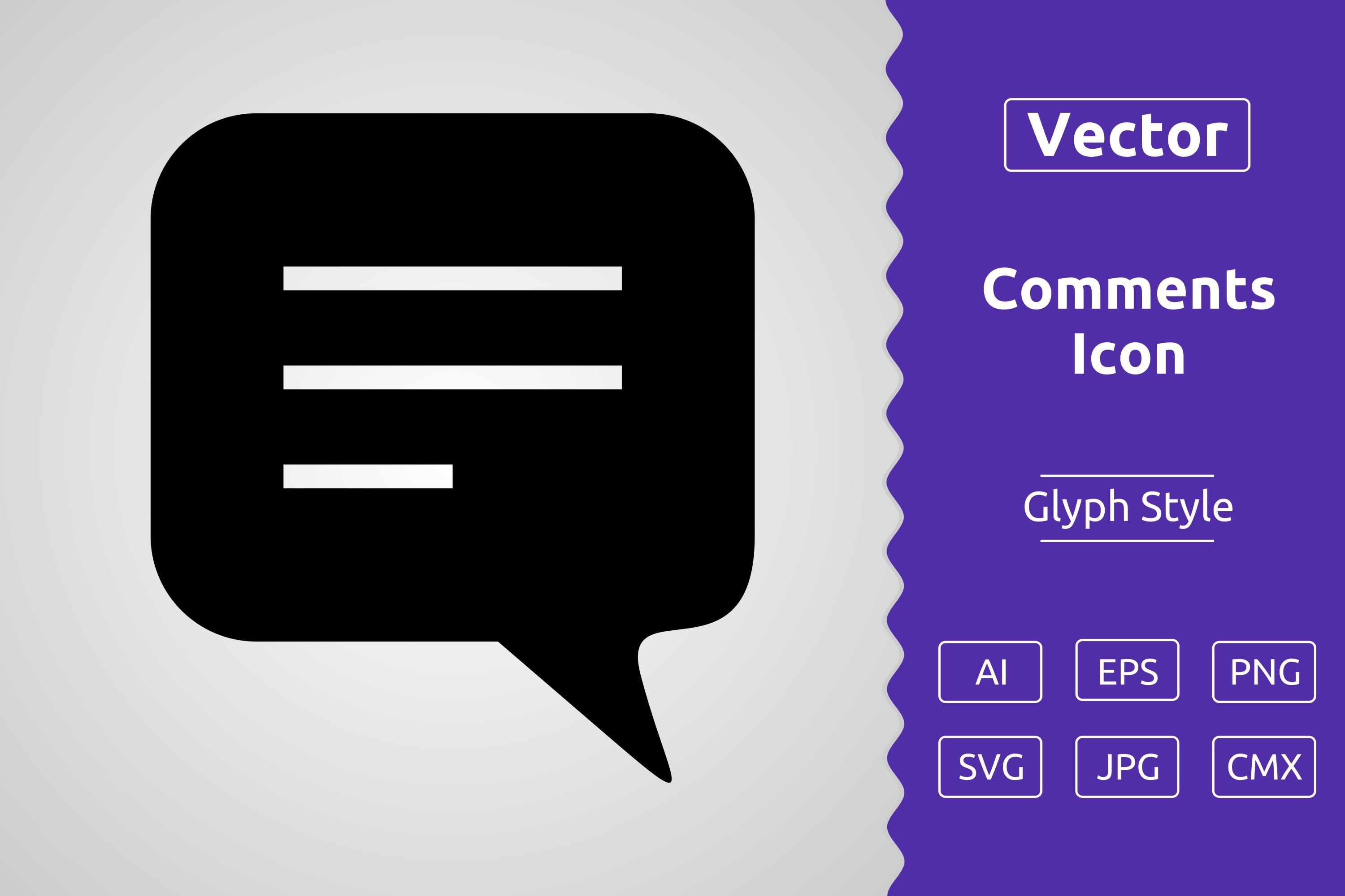 Vector Comments Glyph Icon Graphic by Muhammad Atiq · Creative Fabrica