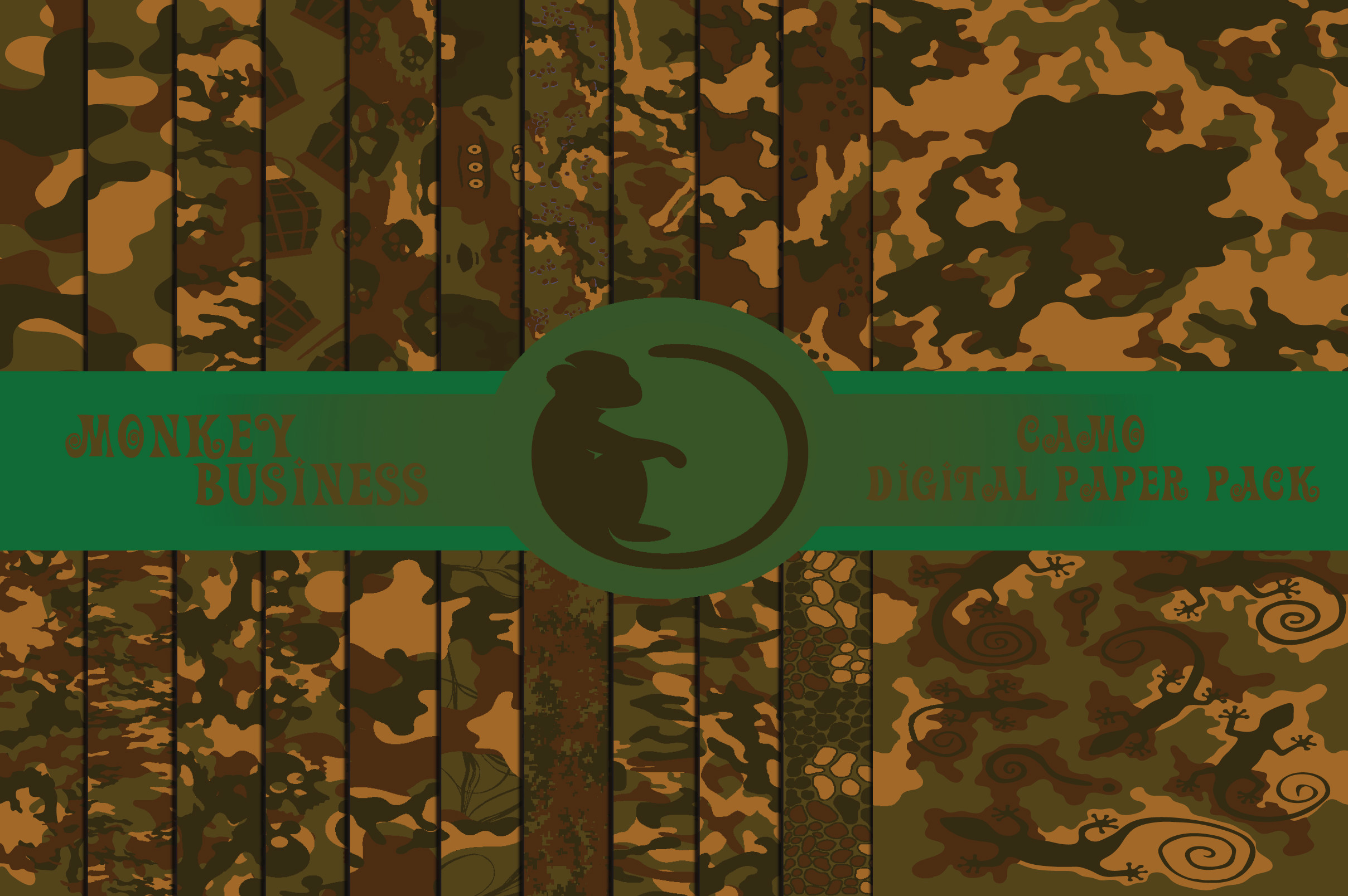 Army Digital Paper Pack Graphic by Monkey Business · Creative Fabrica