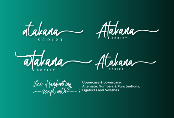 Atakana Script Font - Preview 3