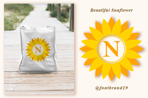 Beautiful Sunflower Font - Preview 3