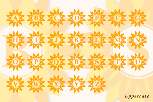 Beautiful Sunflower Font - Preview 4