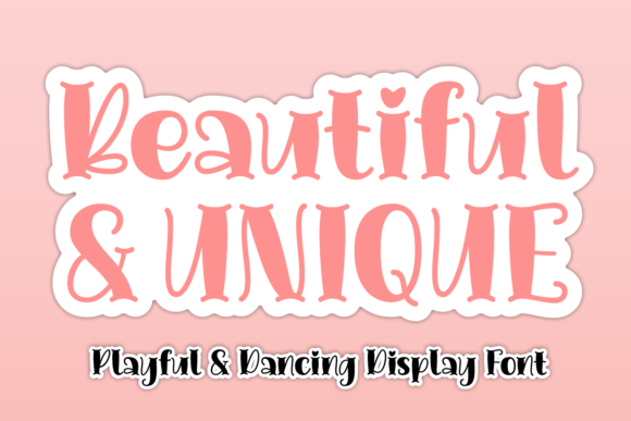 Beautiful Unique Font preview