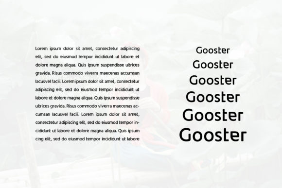 Gooster Font PNG with transparent background - Preview 1