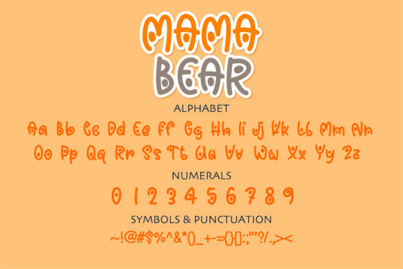 Mama Bear Font PNG with transparent background - Preview 1