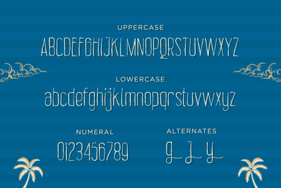 Mocktail Blues Font PNG with transparent background - Preview 1