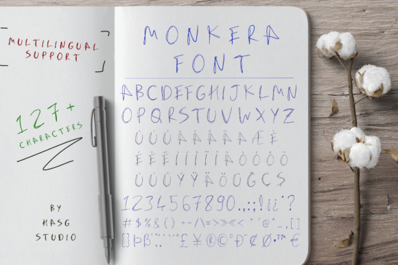 Monkera Font PNG with transparent background - Preview 4
