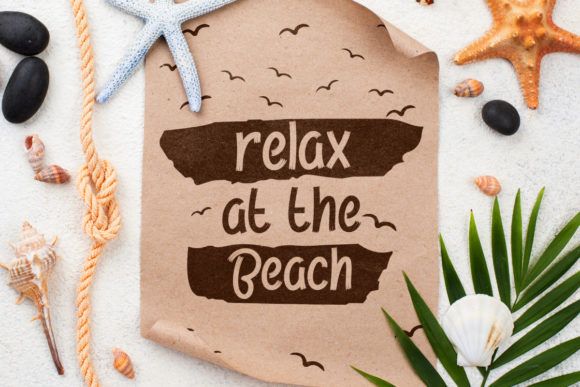 Ocean Drive Font PNG with transparent background - Preview 1