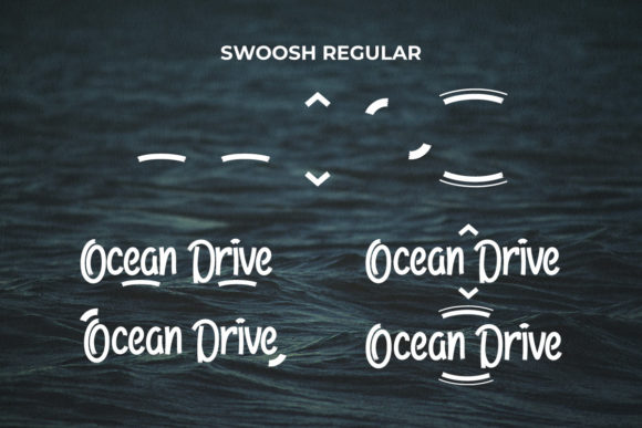 Ocean Drive Font PNG with transparent background - Preview 6