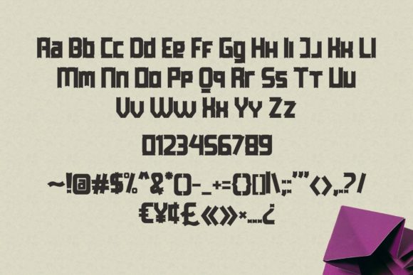 Paporigam Font PNG with transparent background - Preview 5