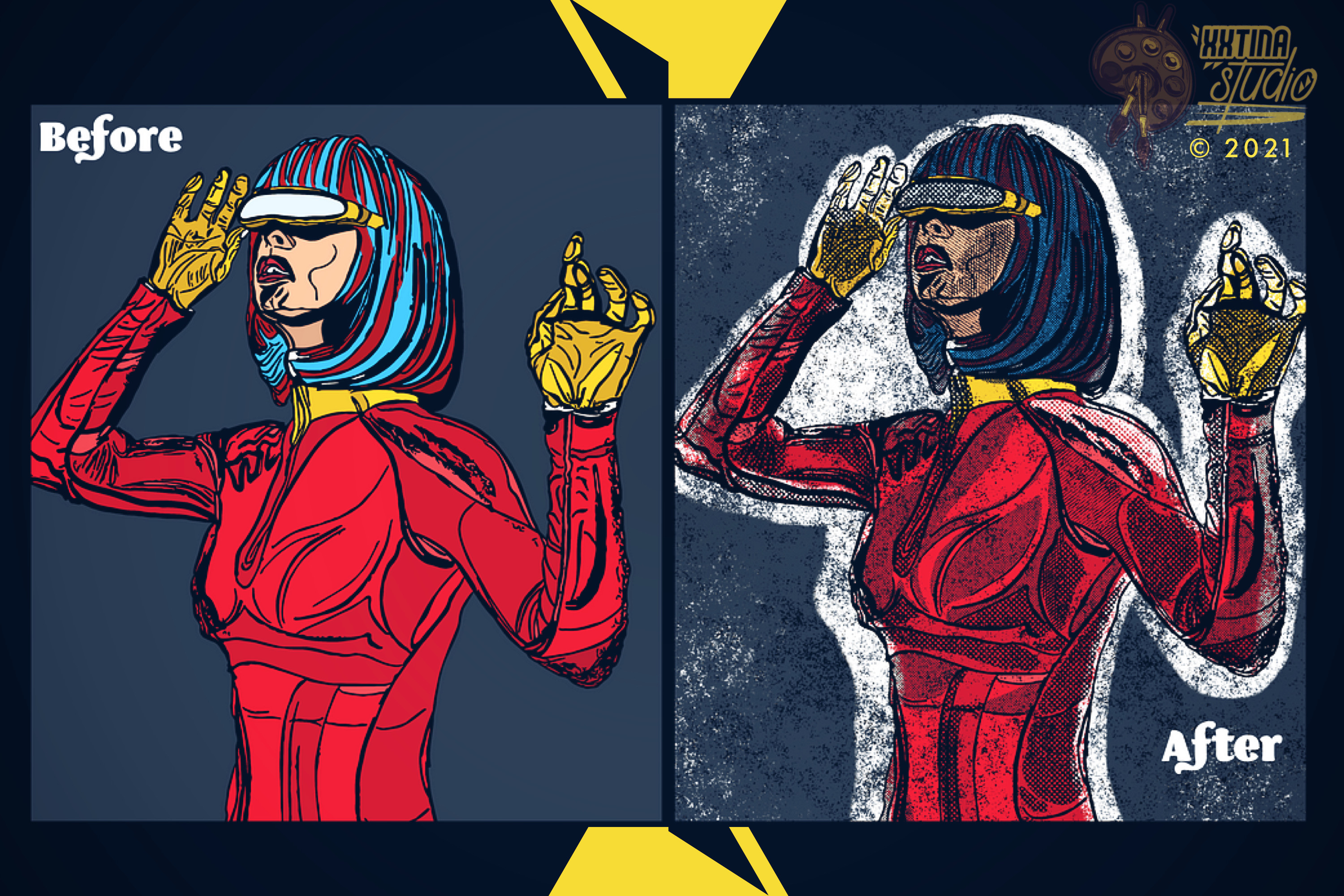Premium Halftone Brushes for Procreate - photo 2