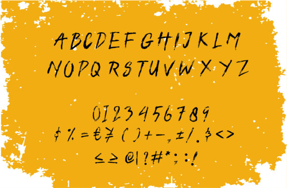 Shouted Font PNG with transparent background - Preview 3