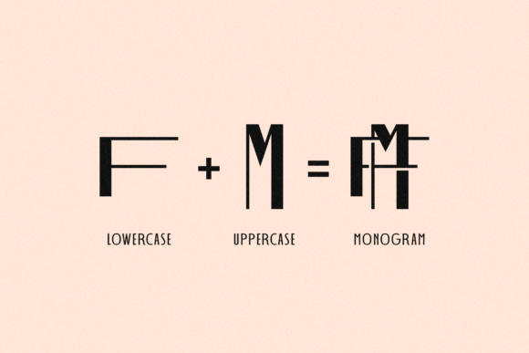Art Deco Monogram Font - Preview 1