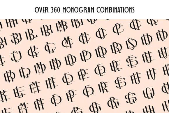Art Deco Monogram Font - Preview 5