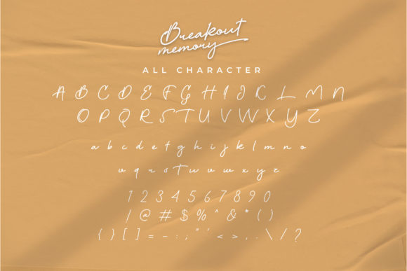 Breakout Memory Font - Preview 3
