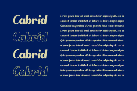 Cabrid Font - Preview 1